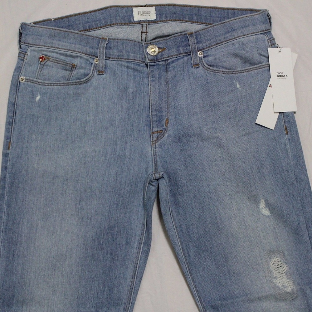 HUDSON KRISTA MULHOLLAND SUPER SKINNY CROP JEANS